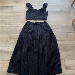 Elegant Black Skirt and Top Set